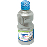 Tempera pronta acrilica - 250 ml - argento - Giotto - 53390000 - 8000825534201 - DMwebShop