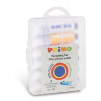 Tubi tempera - 18 ml - colori assortiti - astuccio 6 pezzi - Primo - 745T6GAP - 8006919007453 - DMwebShop