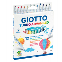 Pennarelli Turbo Advanced - punta 2,8 mm - colori assortiti - astuccio 12 pezzi - Giotto - 426000 - 8000825424205 - DMwebShop