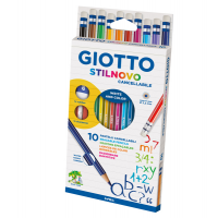Pastelli colorati Stilnovo - Ø mina 3,3 mm - cancellabile con gomma - colori assortiti - astuccio 10 pezzi - Giotto - 256800 - 8000825256776 - DMwebShop