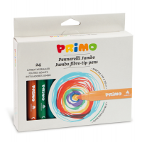 Pennarelli Jumbo - punta Ø 7,6 mm - colori assortiti - astuccio 24 pezzi - Primo - 604JUMBO24 - 8006919006043 - DMwebShop