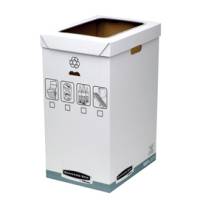 Cestino per riciclo System - 30 x 60 x 50 cm - 90 lt - bianco - conf. 5 pezzi - Bankers Box - 0193201 - 43859561025 - DMwebShop