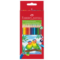 Matite colorate Eco triangolari - Ø mina 3 mm - astuccio 12 pezzi con temperino - Faber Castell - 120523 - 7891360467403 - DMwebShop
