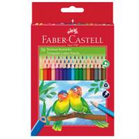 Matite colorate Eco triangolari - diametro mina 3 mm - con temperino - colori assortiti - astuccio 36 pezzi - Faber Castell - 120536 - 7891360556381 - DMwebShop