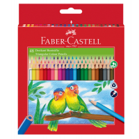 Matite colorate Eco triangolari - mina 3 mm - astuccio 48 pezzi con temperino - Faber Castell - 120548 - 7891360556404 - DMwebShop
