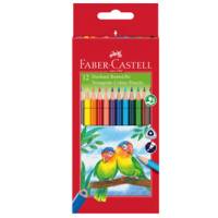 Matite colorate Eco triangolari diametro mina 3 mm astuccio 12 pezzi con temperino Faber Castell 120523 - 10963