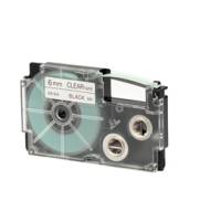 Nastro 6 mm x 8 mt Nero Trasparente Casio XR 6X1 W DJ - 10933