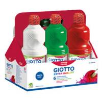 Schoolpack 6 flaconi tempera pronta - 1000 ml - colori assortiti - Giotto - 53460000 - 8000825041327 - DMwebShop