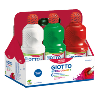Schoolpack 6 flaconi tempera pronta - 1000 ml - colori assortiti - 53460000 - 8000825041327 - DMwebShop