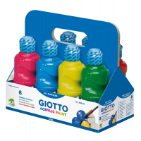 Tempera pronta acrilica - 250 ml - colori assortiti - schoolpack 8 flaconi - Giotto - 535100 - 8000825044298 - DMwebShop