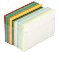 Scatola 100 cartoncini - 200 gr + 100 buste 90 gr - arcobaleno - formato 9 - Favini - A57X154 - 8007057745412 - DMwebShop