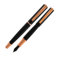 Penna Stilografica Impressa - punta M - nero-rosegold - Monteverde J029860