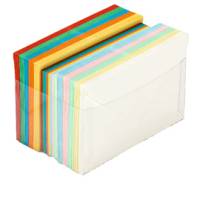 Scatola 100 cartoncini 200 gr 100 buste 90 gr arcobaleno formato 9 Favini A57X154 - 10646