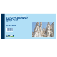 Blocco ricevute generiche madre figlia - 100 pagine - 10 x 21,5 cm - conf. 5 pezzi - Data Ufficio - DU160100000 - 90873A - DMwebShop