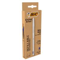 Penna sfera Cristal Re'New - con cappuccio - 1 mm - blu - Bic - 997202 - 3086123640139 - DMwebShop
