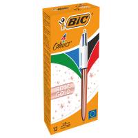 Penna a sfera a scatto 4 colori Rose Gold - 1 mm - scatola 12 pezzi - Bic - 504894 - 3086123651739 - DMwebShop