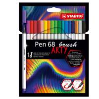 Pennarelli Pen 68 Brush Arty Line 568/12 - colori assortiti - astuccio 12 pezzi - Stabilo - 568/12-21-20 - 4006381566926 - DMwebShop