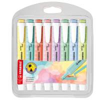 Evidenziatore Swing Cool Pastel - punta a scalpello - tratto 1 - 4 mm - colori assortiti - astuccio 8 pezzi - Stabilo - 275/8-08-1 - 4006381559492 - DMwebShop