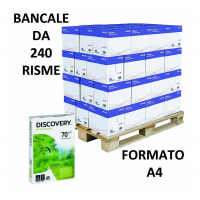 Carta Discovery 70 - A4 - 70 gr - bianca - conf. 500 fogli (bancale da 240 risme) - Navigator Discovery70A4