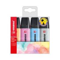 Evidenziatore Boss Pastel - colori assortiti - tratto 2 - 5 mm - astuccio 4 pezzi - Stabilo - 70/4-4 - 4006381567374 - DMwebShop