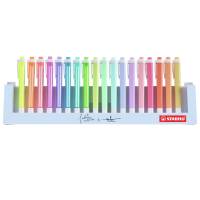 Evidenziatori Swing Cool Pastel - punta a scalpello - tratto 1 - 4 mm - colori assortiti - deskset 18 pezzi - Stabilo - 275/18-01-5 - 4006381565998 - DMwebShop