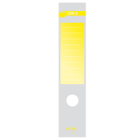 Copridorso CDR S - carta autoadesiva - 7 x 34,5 cm - giallo - conf. 10 pezzi - Sei Rota - 58012606 - 8004972008882 - DMwebShop