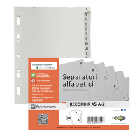 Separatore alfabetico A-Z Record R - PPL - 15 x 21 cm - A5 - grigio - Sei Rota - 581500 - 8004972270029 - DMwebShop