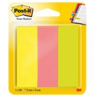 Segnapagina in carta - 25 x 76 mm - 3 colori Neon - conf. 300 pezzi - Post-it - 7100172769 - 3134375317153 - DMwebShop