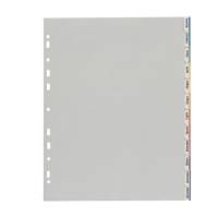 Separatore - 12 tacche personalizzabili - PP - 22 x 30 cm - grigio - Favorit - 400006688 - 8006779056202 - DMwebShop