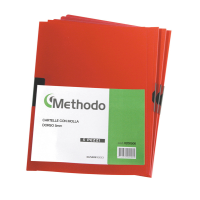 Cartellina con molla Spring File - PVC - 22 x 31 cm - dorso 5 mm - rosso - Methodo X200506