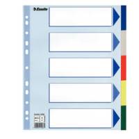 Separatore - 5 tasti colorati - PP - A4 maxi - 24,5 x 29,7 cm - multicolore - Esselte - 15266 - 5902812152661 - DMwebShop