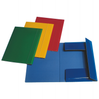 Cartellina con elastico - cartoncino plastificato - 3 lembi - 550 gr - 25 x 35 cm - blu - Esselte 390346050