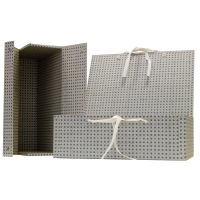 Scatola archivio in legno - 38 x 27 cm - dorso 12 cm - grigio - Brefiocart - 0203700 - 8014819009651 - DMwebShop