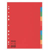 Separatore Economy - 10 tasti - cartoncino colorato 160 gr - A4 - multicolore - Esselte - 100201 - 5902812002010 - DMwebShop