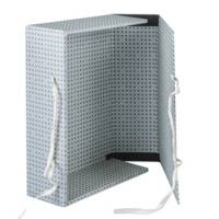 Scatola archivio in legno - con fettuccia - 38 x 27 cm - dorso 12 cm - grigio - Brefiocart - 0203707 - 8014819006148 - DMwebShop