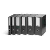 Scatola progetto Plus Vip - 34,5 x 24,5 cm - dorso 4 cm - grigio antracite - conf. 5 pezzi - Fellowes - 1007001 - 43859658954 - DMwebShop