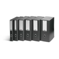 Scatola progetto Plus Vip - 34,5 x 24,5 cm - dorso 6 cm - grigio antracite - conf. 5 pezzi - Fellowes - 1007101 - 43859658961 - DMwebShop