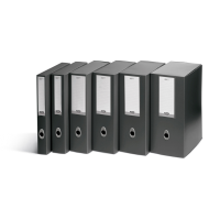 Scatola progetto Plus Vip - 34,5 x 24,5 cm - dorso 8 cm - grigio antracite - conf. 5 pezzi - Fellowes - 1007201 - 43859658978 - DMwebShop
