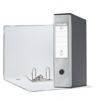 Registratore Eurofile G55 - dorso 8 cm - protocollo - 23 x 33 cm - grigio metallizzato - Esselte - 390755970 - 8004157755976 - DMwebShop