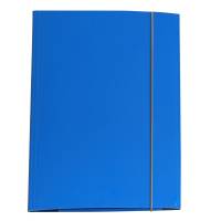 Cartellina con elastico cartone plastificato 3 lembi 25 x 34 cm azzurro - 2766