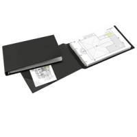 Raccoglitore Sanremo 2000,4 anelli a D 25 mm dorso 4 cm 42 x 30 cm album nero Sei Rota 34423010 - 4781