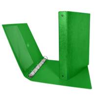Raccoglitore Stelvio 4 anelli tondi 25 mm dorso 3 cm 22 x 30 cm verde - 5345