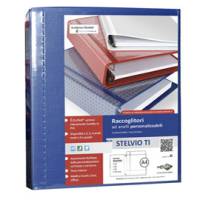 Raccoglitore personalizzabile Stelvio TI 4 anelli a D 25 mm dorso 4 cm 22 x 30 cm blu Sei Rota 36254637 - 4782