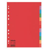 Separatore Econo micron 12 tasti cartoncino colorato 160 gr A4 multicolore - 7464