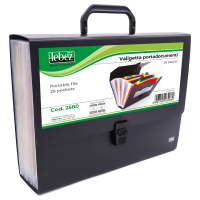 Valigetta portadocumenti - 25 tasche colorate - PPL - nero - Lebez - 2580 - 8007509039984 - DMwebShop