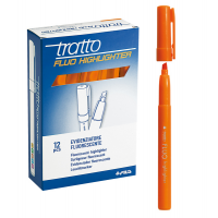 Evidenziatore fluo Highlighter - punta a scalpello - arancio - conf. 12 pezzi - Tratto - 733003 - 8000825733635 - DMwebShop