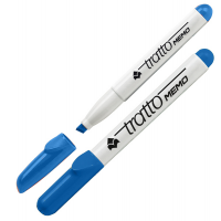 Pennarello a secco Memo per lavagne cancellabili - blu - punta a scalpello - 6,5 mm - conf. 12 pezzi - Tratto - 852001 - 8000825852015 - DMwebShop