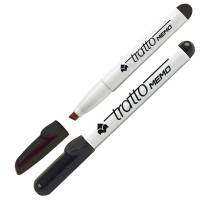 Pennarello a secco Memo per lavagne cancellabili - nero - punta a scalpello - 6,5 mm - conf. 12 pezzi - Tratto - 852003 - 8000825852039 - DMwebShop