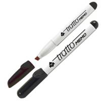 Pennarello a secco Memo per lavagne cancellabili - nero - punta a scalpello - 6,5 mm - conf. 12 pezzi - Tratto - 852003 - 8000825852039 - DMwebShop