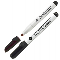 Pennarello a secco Memo per lavagne cancellabili - nero - punta a scalpello - 6,5 mm - conf. 12 pezzi - Tratto - 852003 - 8000825852039 - DMwebShop